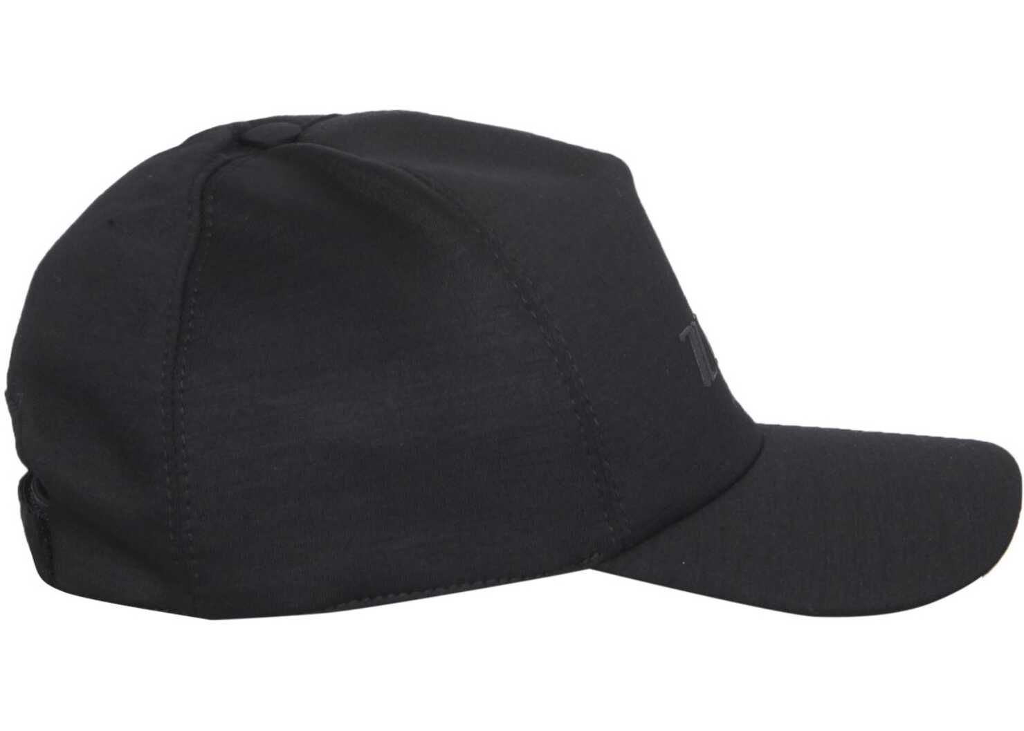 Z Zegna Wool Baseball Hat BLACK