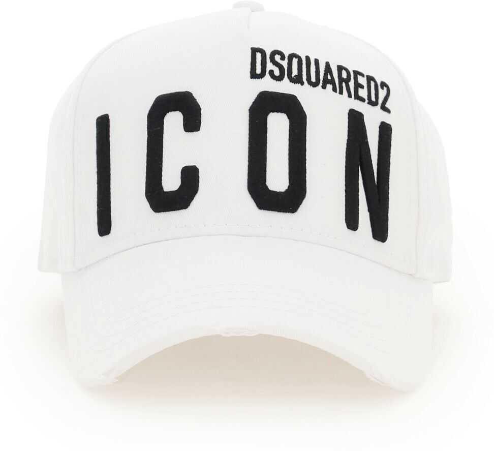 DSQUARED2 Baseball Cap With Logo* BIANCO NERO