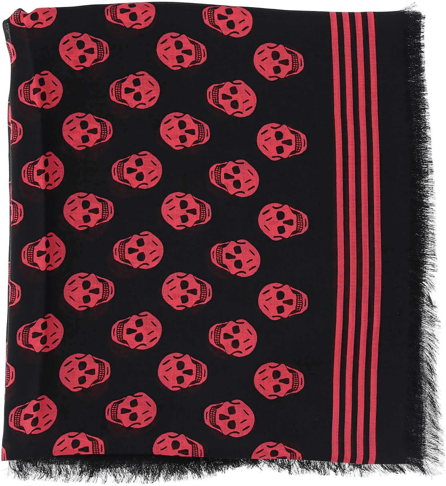 Alexander McQueen Foulard 5909343418Q BLACK/FLUO PINK