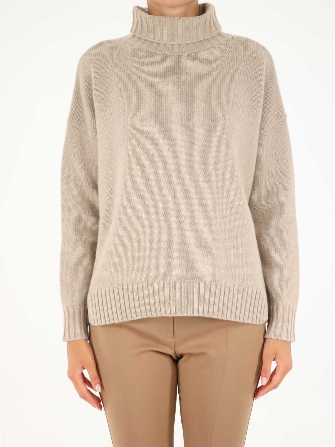 Max Mara Trau Sweater In Wool And Cashmere 13661113600 12110 Beige