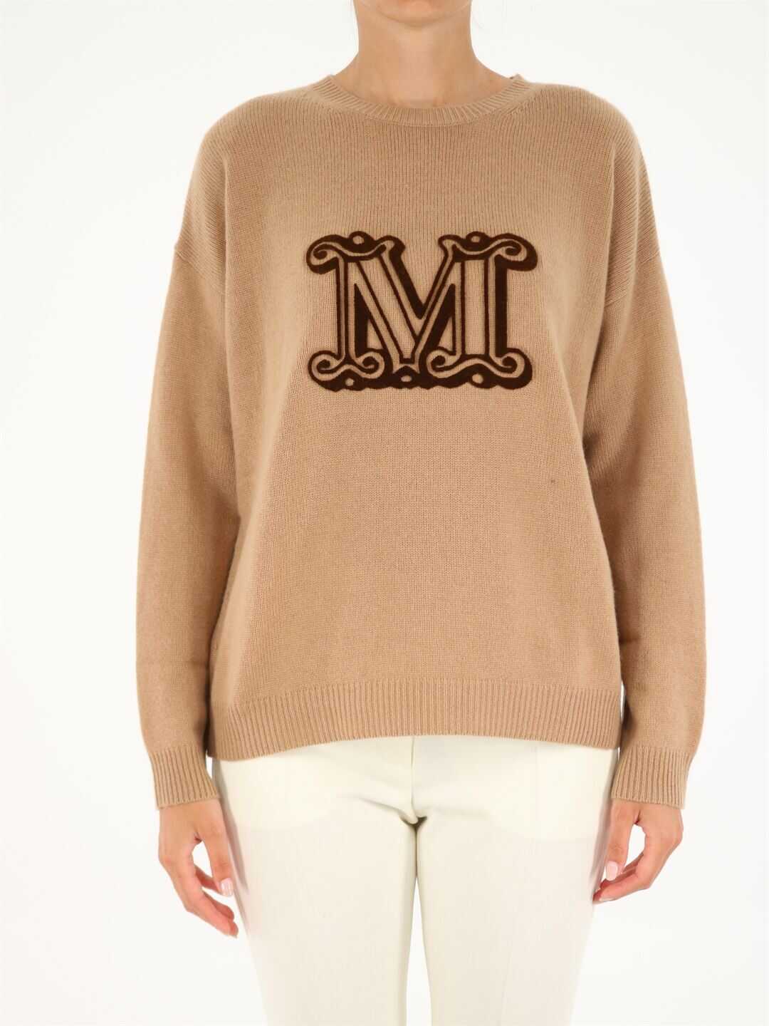 Max Mara Wool And Cashmere Giostra Sweater Beige 13660813600 12110 Camel