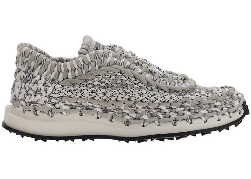 Valentino Garavani Crochet Sneakers WY2S0E41ZXB PASTEL GREY/BIANCO