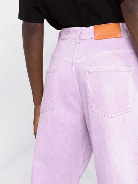 Blugi drepti Stella McCartney Jeans With Embroidered Logo LILAC Femei (BM 8547087) 3