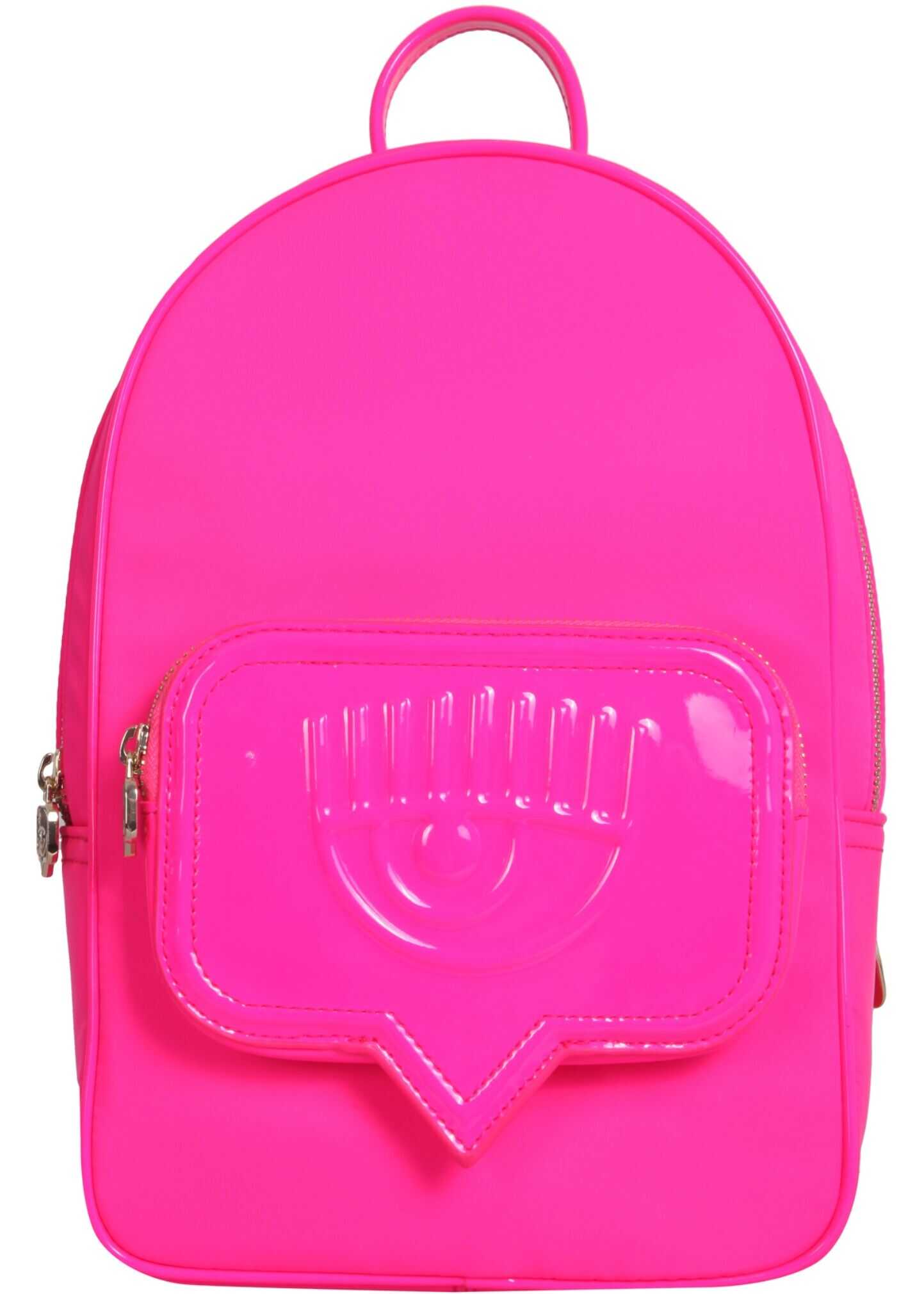 Chiara Ferragni Eyelike Pocket Backpack 71SB4BF6_ZS137437 FUCHSIA