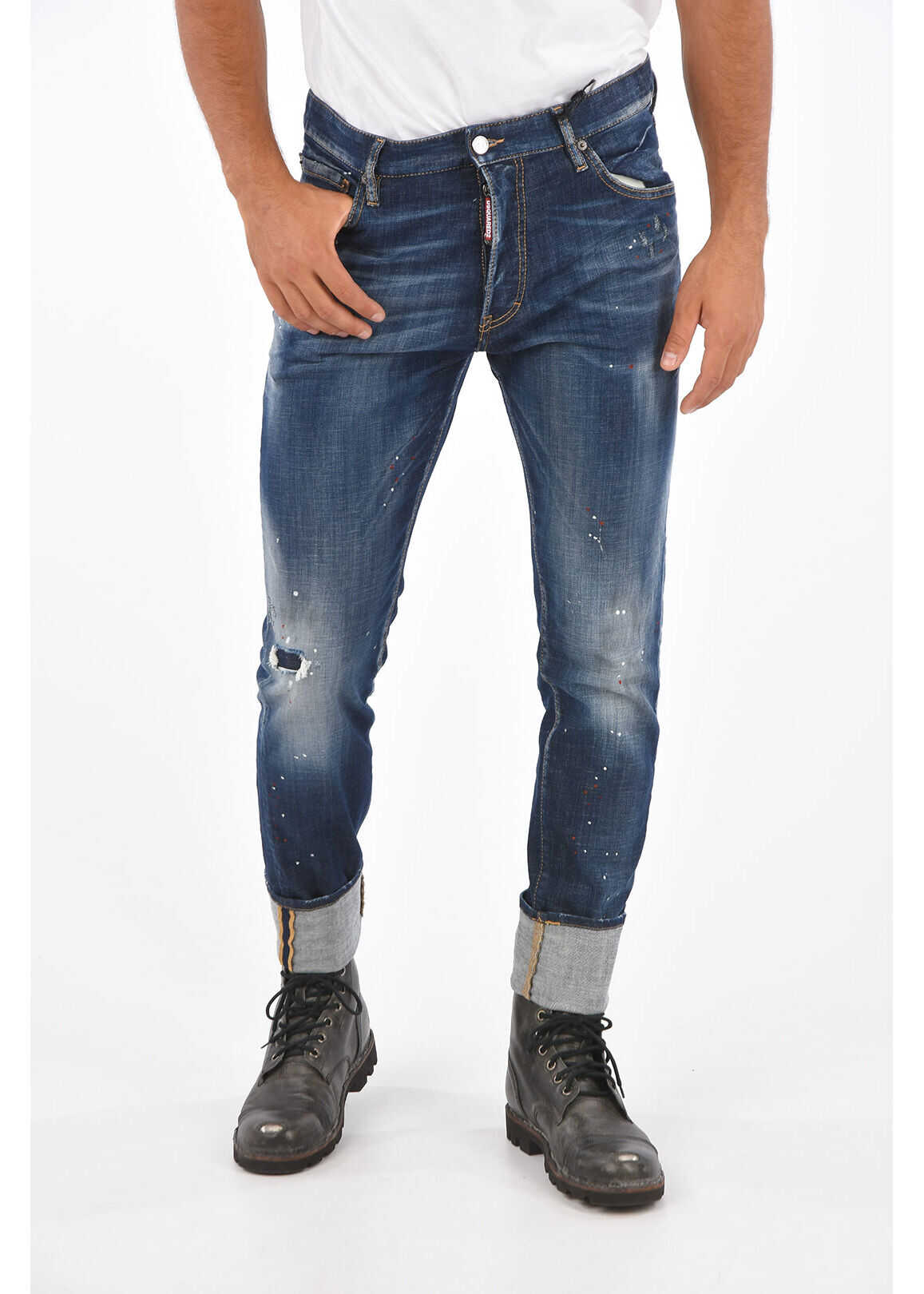 DSQUARED2 Regular Fit Sexy Mercury Selvedge Jeans Blue