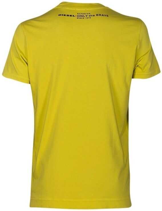 Tricouri Diesel 00SMIV Yellow Barbati (BM 8555772) 2