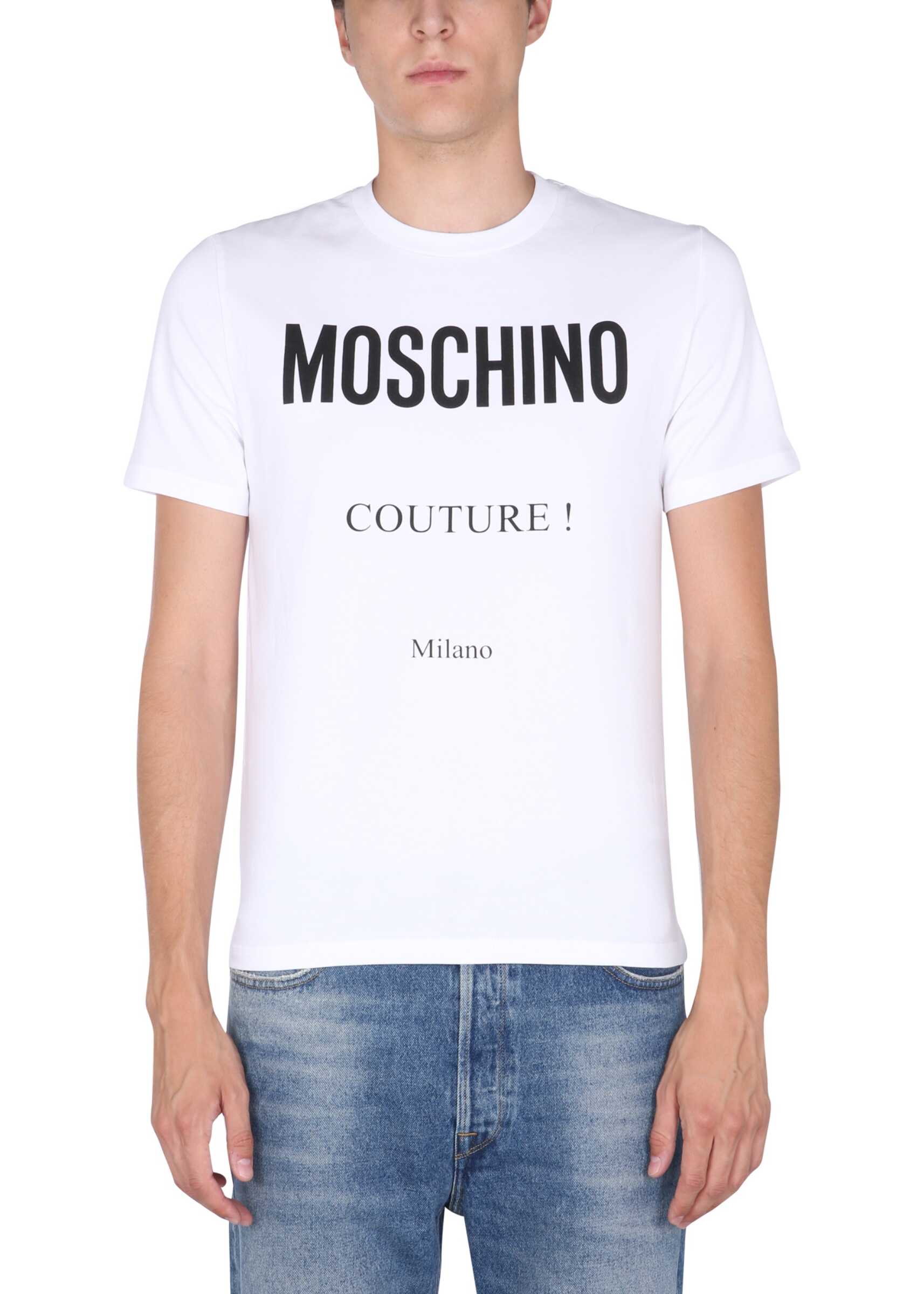 Moschino T-Shirt With Logo Print WHITE