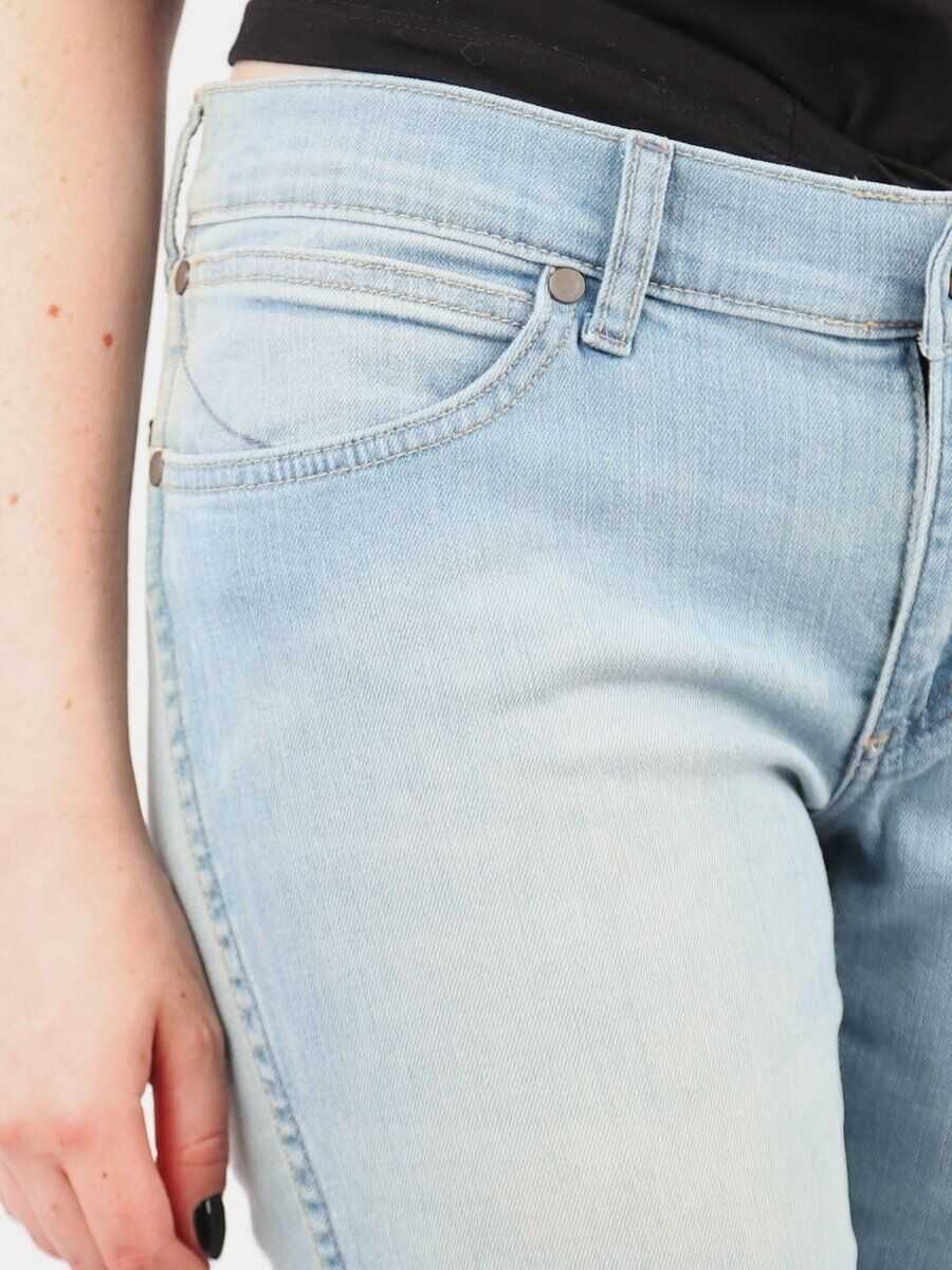 Blugi skinny Wrangler Hailey Sunfaded used Blue Femei (BM 8557530) 4