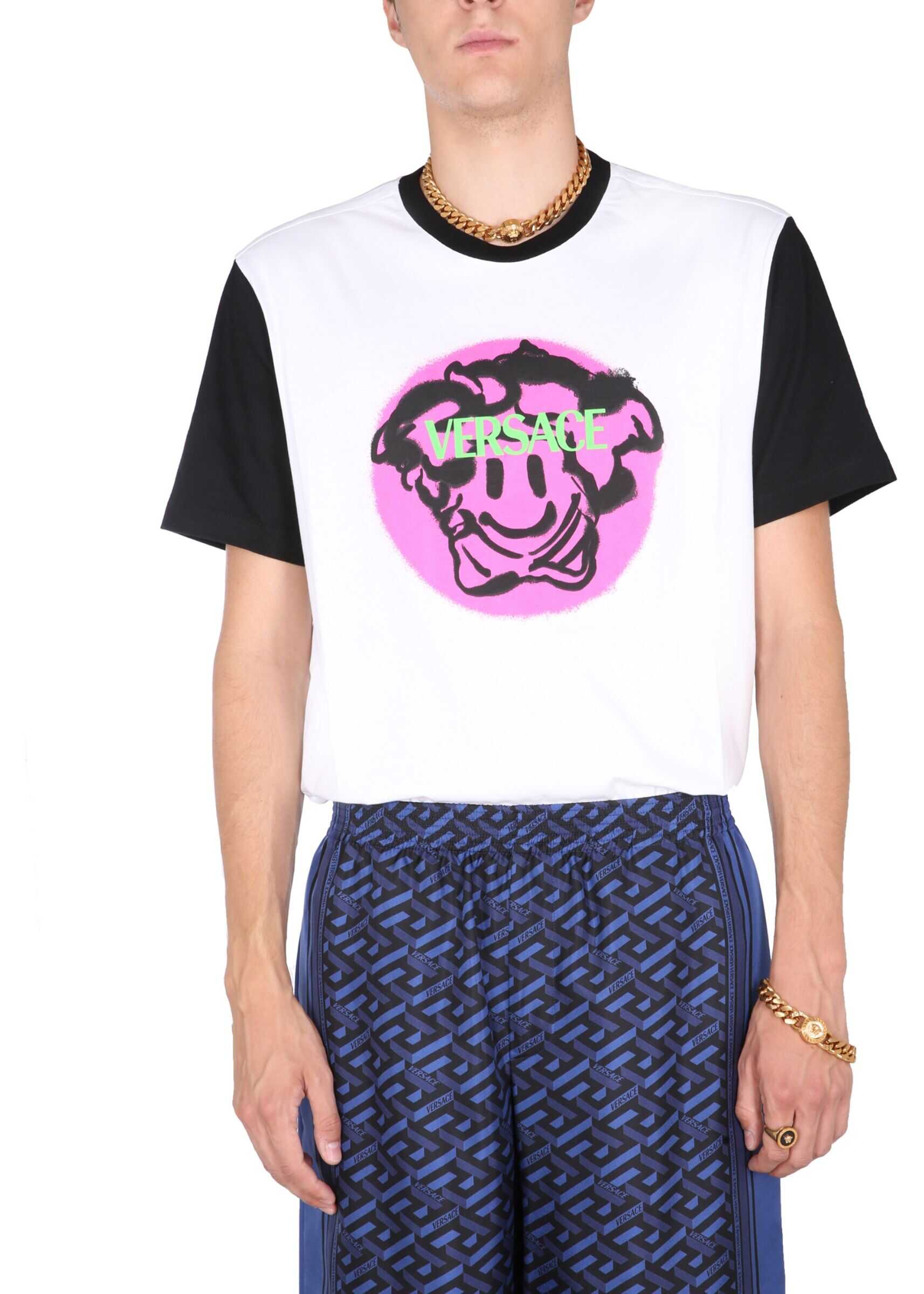 Versace "Medusa Smiley" T-Shirt 1002464_1A017972W020 WHITE