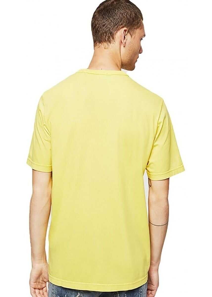 Tricouri Diesel 00SYJB Yellow Barbati (BM 8558454) 2