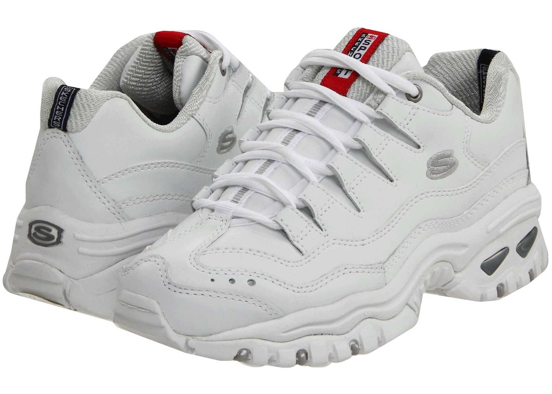 SKECHERS Energy White Mesh/Leather