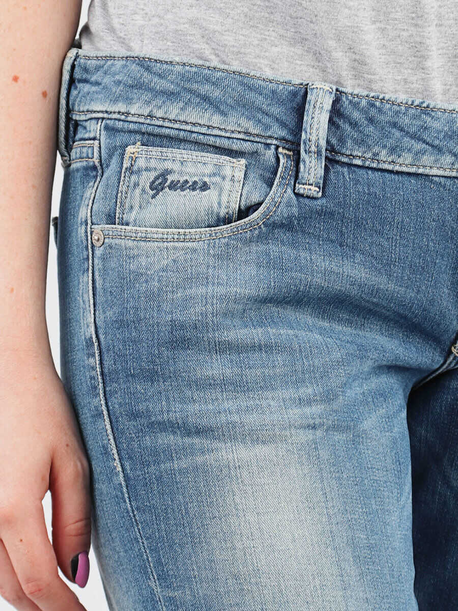 Blugi skinny GUESS Beverly Skinny Blue Femei (BM 8559420) 4