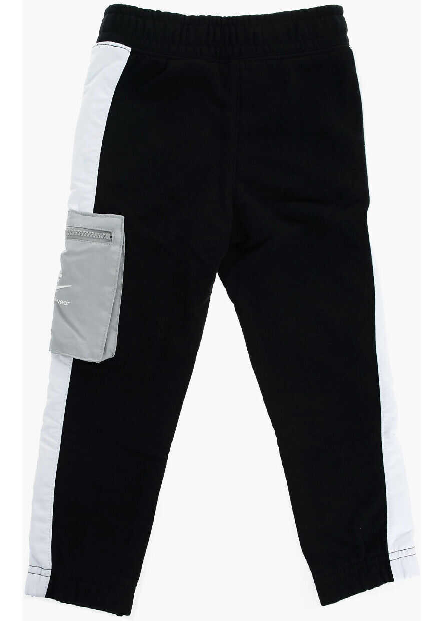 Pantaloni casual Nike Jogger Piping Black & White Baieti (BM 8560893) 2