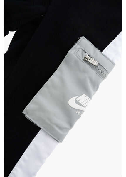 Pantaloni casual Nike Jogger Piping Black & White Baieti (BM 8560893) 3