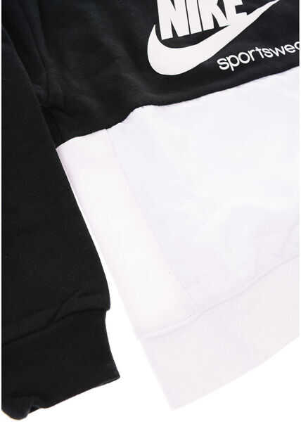 Bluze de trening Nike Logo Printed Sweatshirt Black & White Baieti (BM 8561286) 2