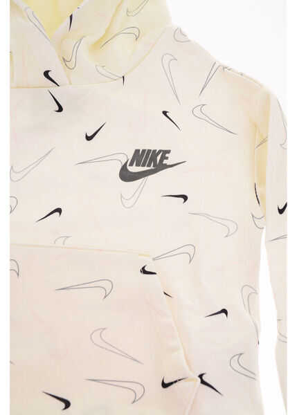 Hanorace Nike Logo Printed Sweatshirt White Baieti (BM 8561289) 2