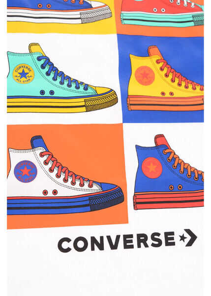 Tricouri Converse Printed T-Shirt White Baieti (BM 8561646) 2