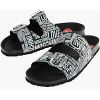 Papuci Love Leather Printed Sandal Femei