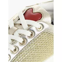 Pantofi sport Moschino Dama - Sneakers Moschino Love Glittered Cassetta35 Sneakers Gold Femei (BM 8561721) - B-mall.ro