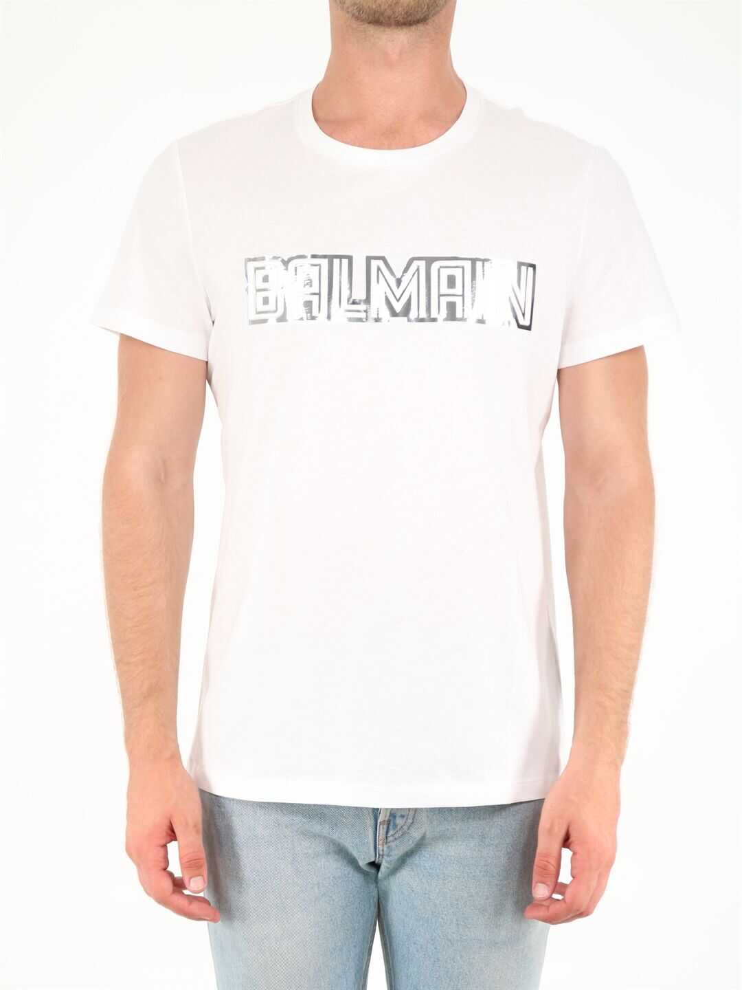Balmain T-Shirt With Print WH0EF000B160 White