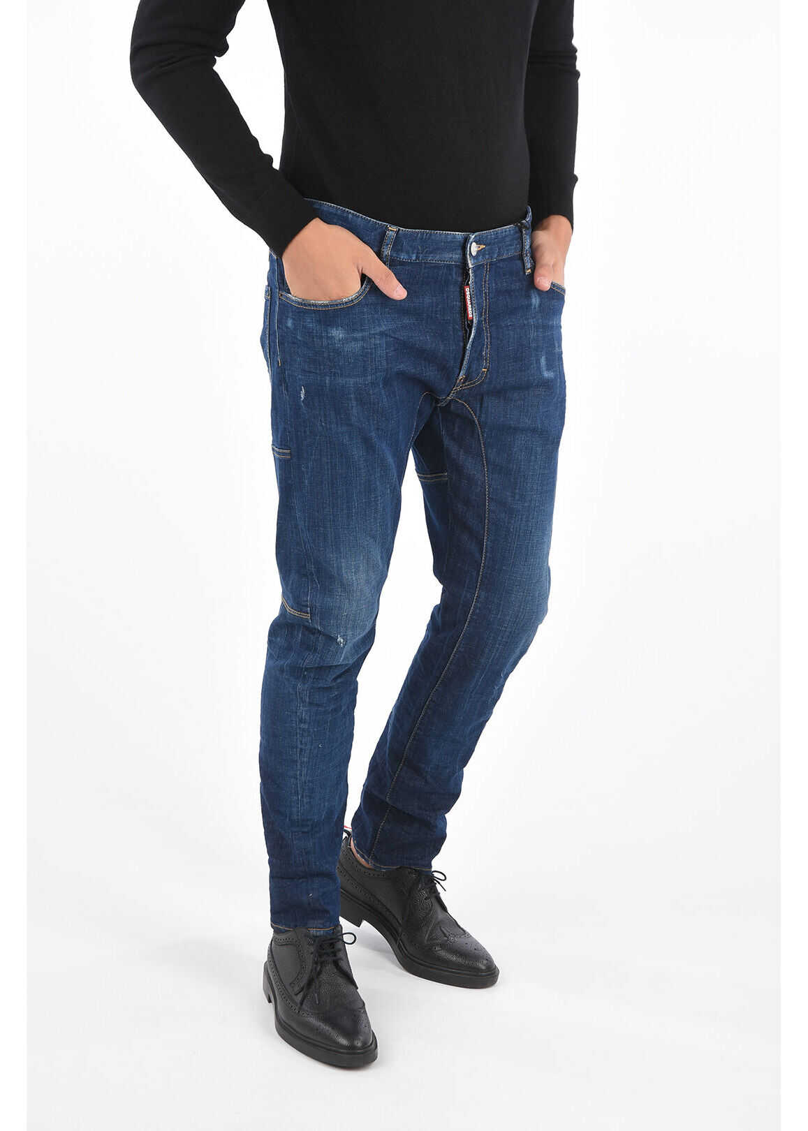 DSQUARED2 Regular Fit Tidy Biker Jeans Blue