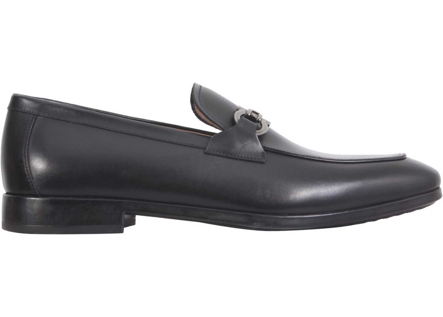 Salvatore Ferragamo Gancini Moccasins 735236_02C512NERO BLACK