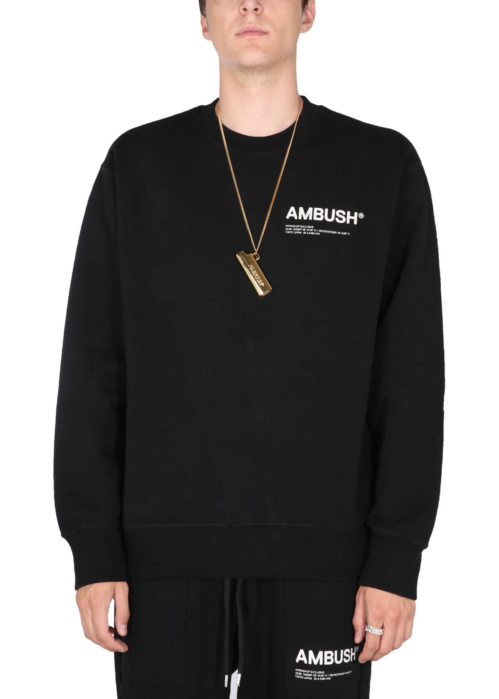 AMBUSH Sweatshirt With Logo Print BMBA021_F21FLE0011001 BLACK