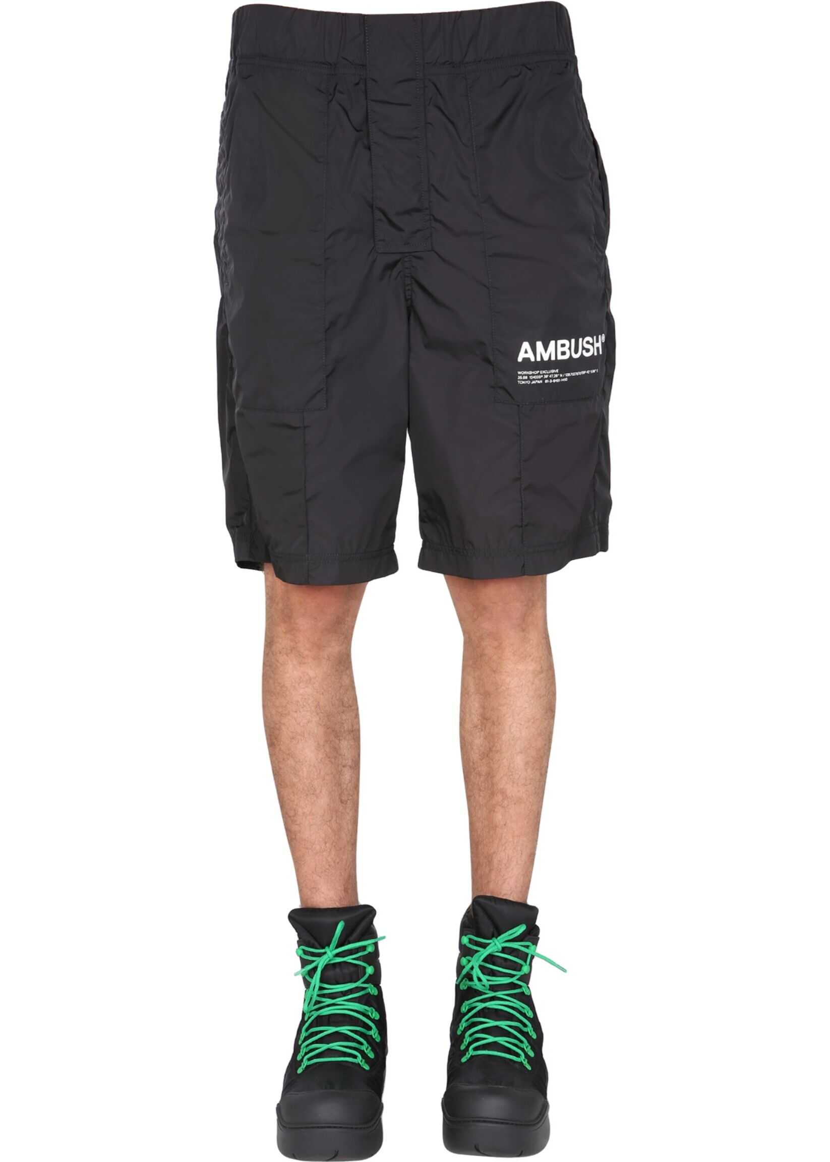 AMBUSH Relaxed Fit Bermuda BMCB003_F21FAB0011003 BLACK