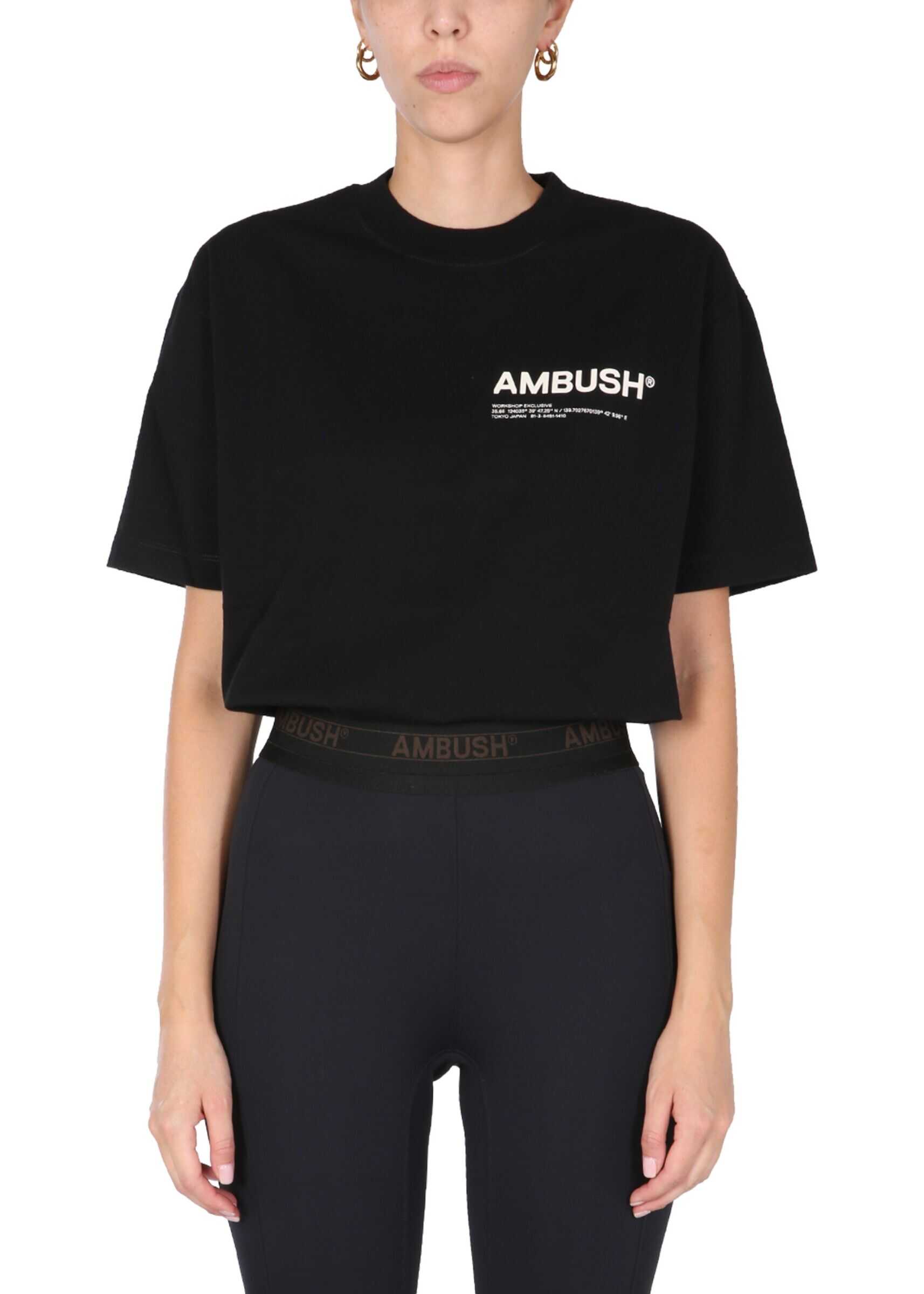 AMBUSH T-Shirt With Logo Print BWAA022_F21JER0011003 BLACK