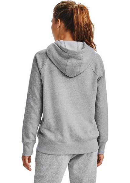 Hanorace Under Armour Rival Fleece Logo Hoodie Grey Femei (BM 8563755) 4