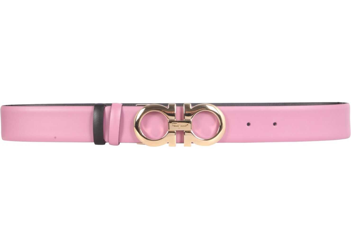 Salvatore Ferragamo Reversible And Adjustable Gancini Belt 746787_23A564VERTIGOMAUVE PINK