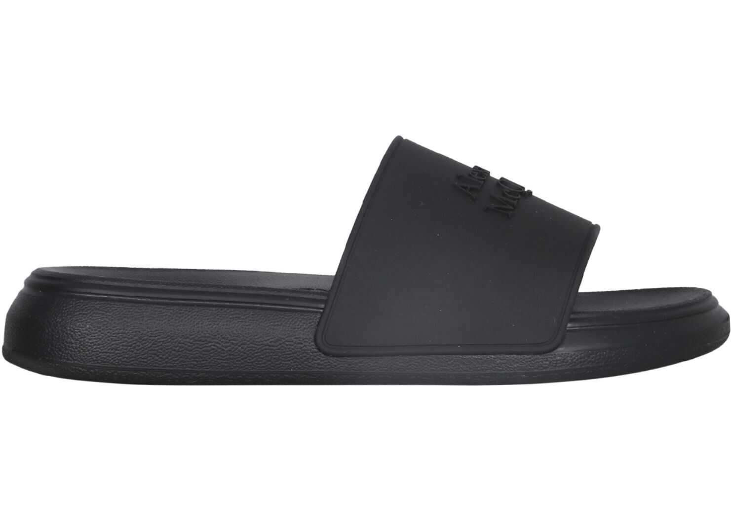 Alexander McQueen Rubber Slide Sandals 666983_W4QS01000 BLACK