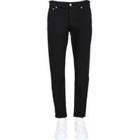 Blugi slim fit Jeans With Embroidered Logo Barbati