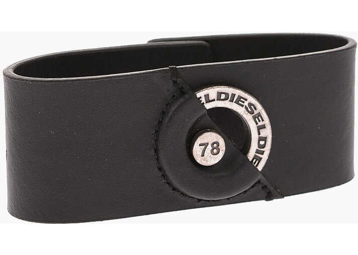 Diesel Faux Laether A-Ri Bracelet Black