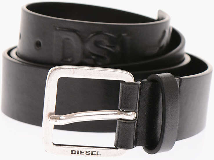 Diesel Logoed B-De78 Belt Black