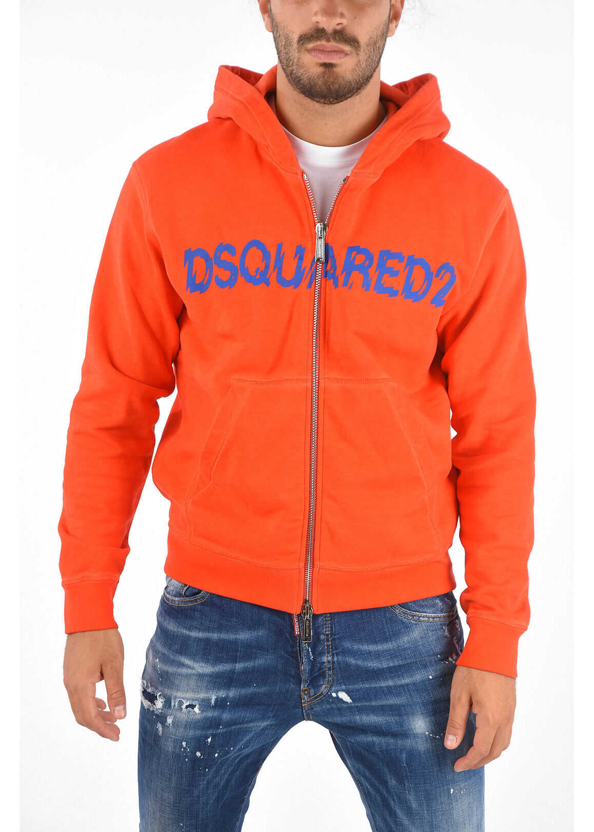 DSQUARED2 Full Zip Cool Fit Hoodie Orange