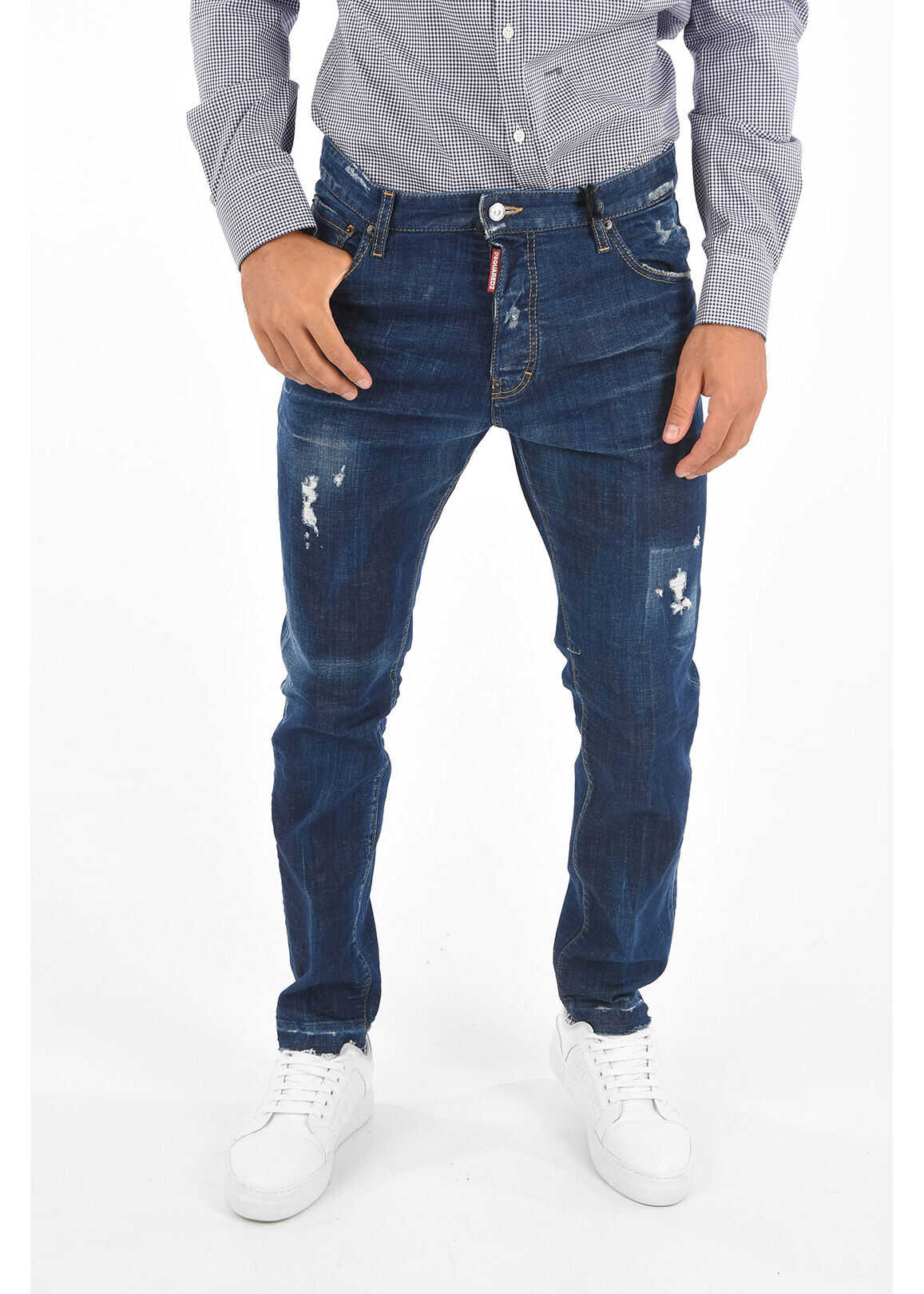 DSQUARED2 Frayed Hem Sexy Mercury Jeans Blue