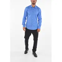Camasi elegante pentru Barbati - Camasi elegante DSQUARED2 Spread Collar Shirt Light Blue Barbati (BM 8567658) - B-mall.ro