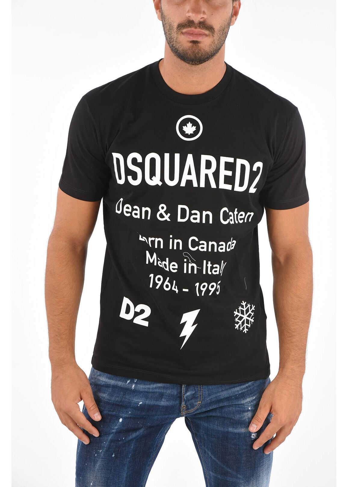 DSQUARED2 Printed Cool Fit T-Shirt Black & White