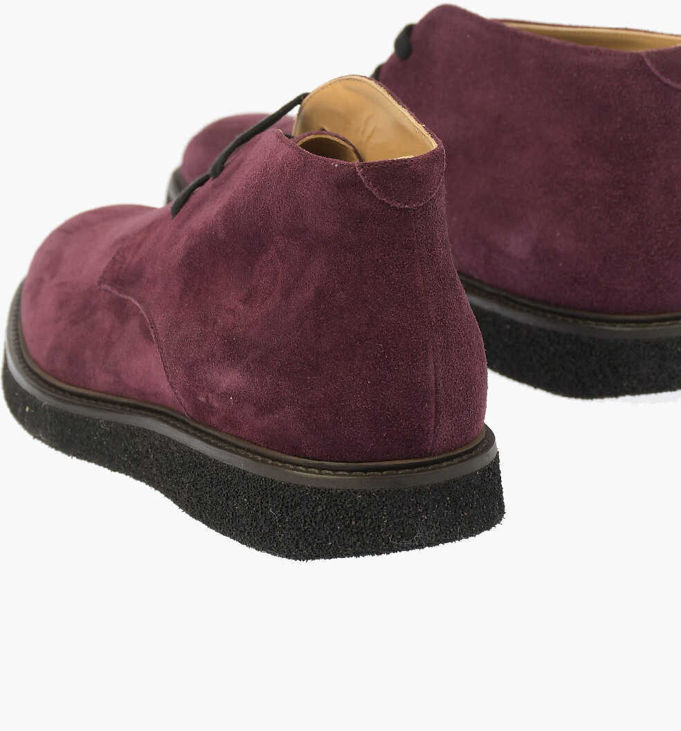Ghete CORNELIANI Cc Collection Suede Desert Boots Violet Barbati (BM 8567865) 2