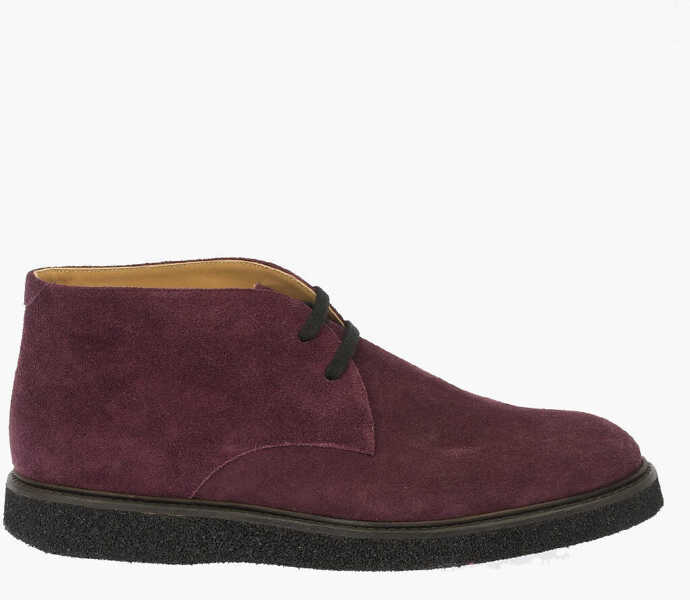 Ghete CORNELIANI Cc Collection Suede Desert Boots Violet Barbati (BM 8567865) 3