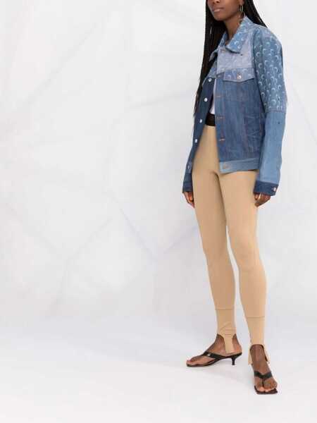 Pantaloni casual AMBUSH Scuba Leggings BEIGE Femei (BM 8568504) 4