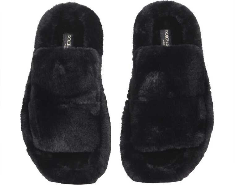 Papuci Dolce & Gabbana Fur Sandals BLACK Barbati (BM 8569161) 4