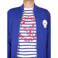 Topuri Alexander McQueen pentru Barbati - Hanorace Alexander McQueen Skull Embroidered Sweatshirt BLUE Barbati (BM 8569422) - B-mall.ro
