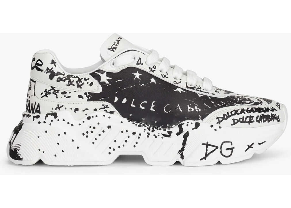 Dolce & Gabbana White Daymaster Sneakers CK1791 AO773 Black
