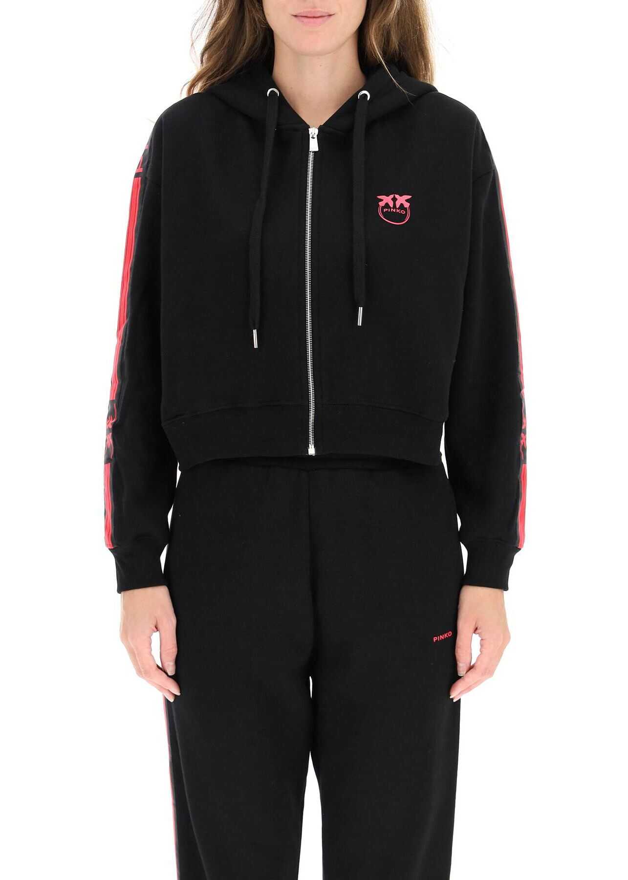 Pinko Acerno Full Zip Hoodie 1G16VV Y7JP NERO LIMOUSINE