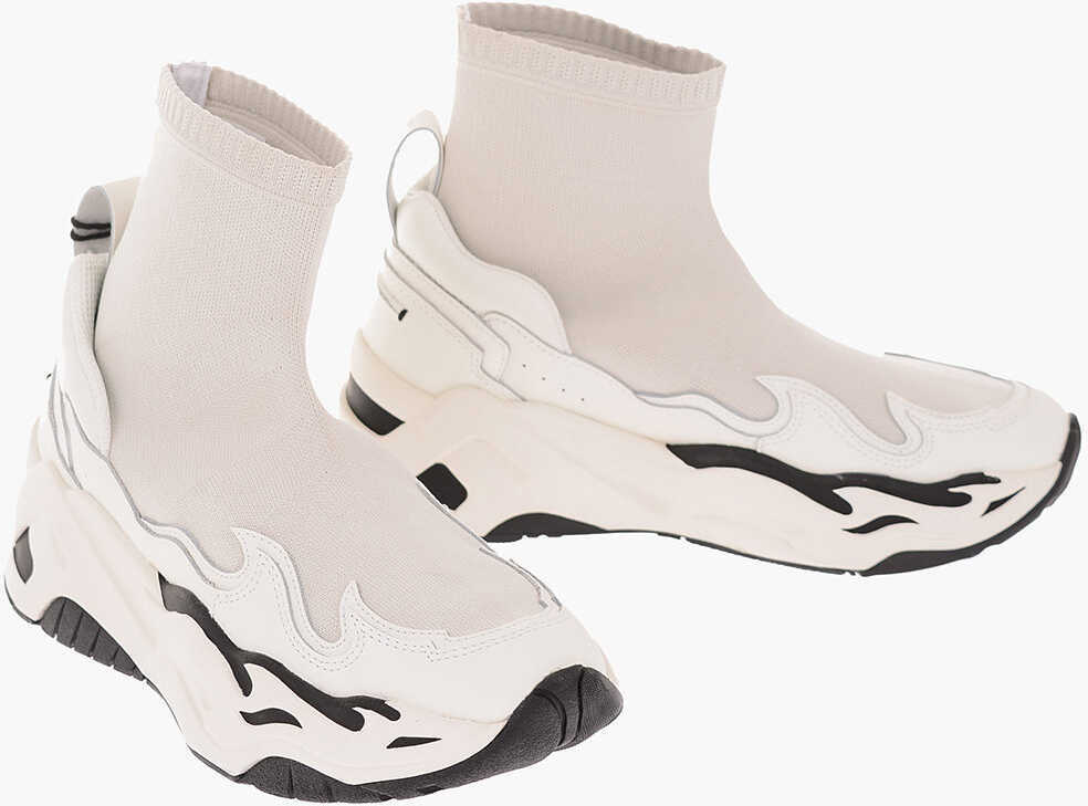 Just Cavalli Fabric P1Thon Sock Sneakers White b-mall.ro