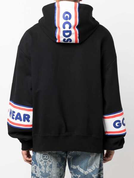Hanorace GCDS Cute Tape Logo Sweatshirt BLACK Barbati (BM 8577537) 4