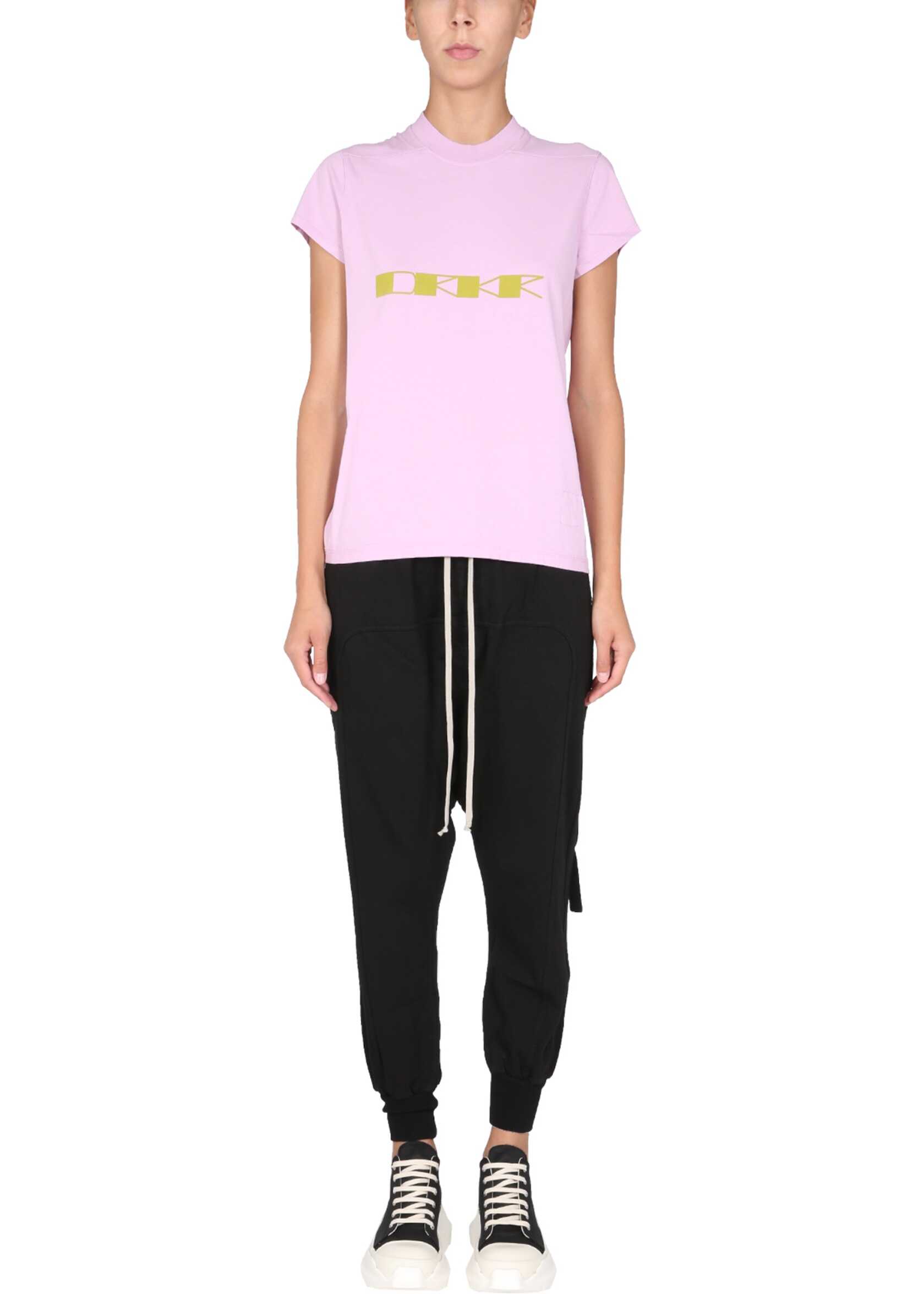 Poze Rick Owens T-Shirt With Logo Print PINK b-mall.ro 