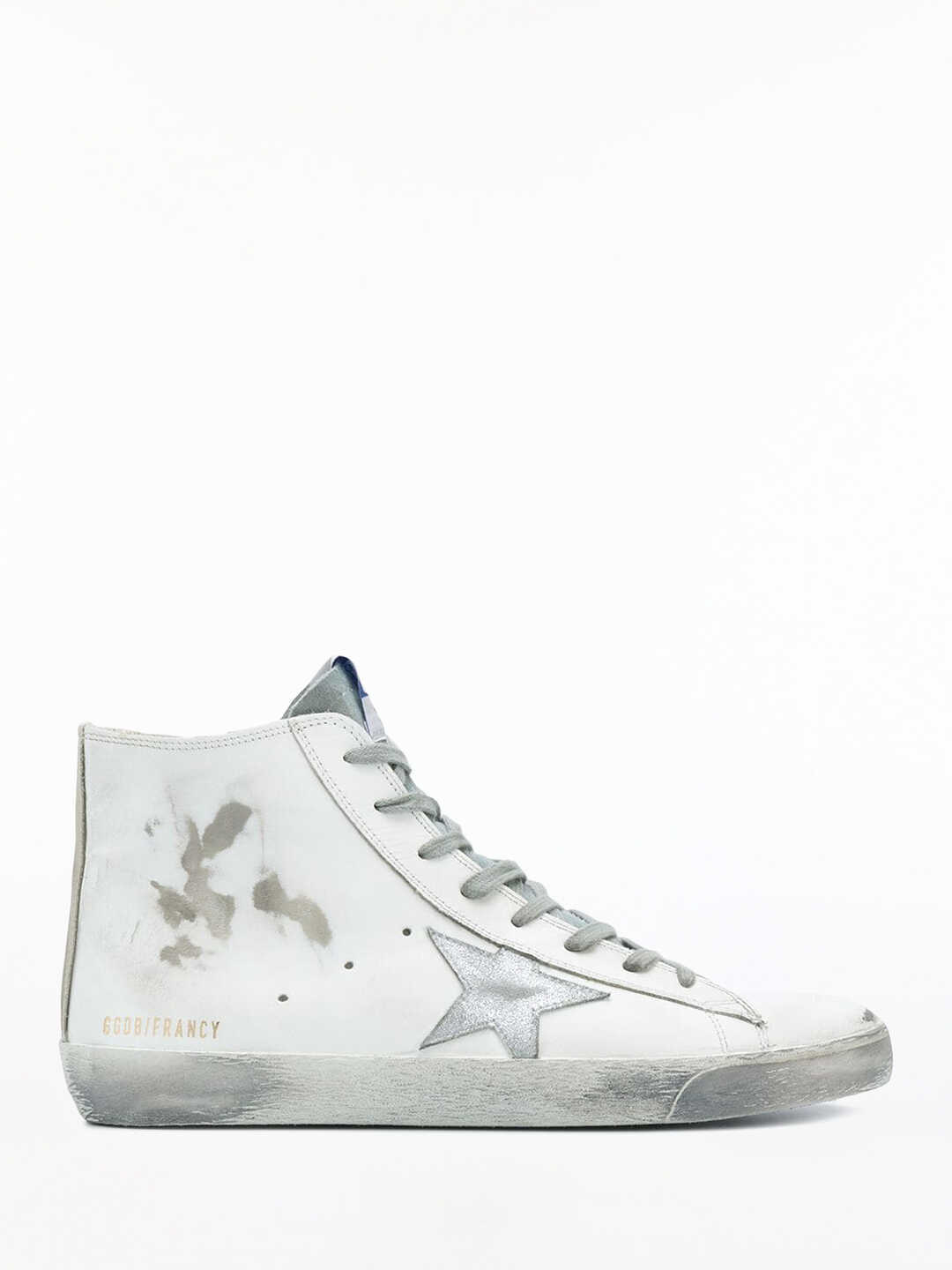 Golden Goose Francy Sneakers With Silver Star GMF00113 F000319 White